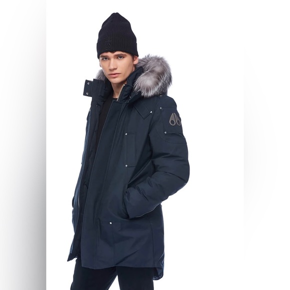 MOOSE KNUCKLES-ORIGINAL STIRLING PARKA FUR/COLOR: NAVY / FROST FOX FUR - Picture 1 of 6
